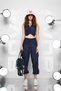 Women's Navy Blue Trousers 15425 - 2