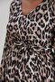 E0040-leopard Pattern Maternity Qeen Crep Mini Dress - 6