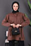 Brown Waist Belted Tunic - 2