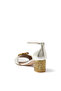 Elegant Metallic Silver Leather Sandals - 3