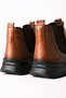 Amatsu Women's Genuine Leather Triangle Metal Detailed Ankle Length Boots-Tan - 3