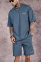Trend We Crew Neck Printed Oversize Fit Unisex T-Shirt and Shorts Set - 3