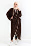 Casual Draped Pocket Phenomenon Cross Tunic Bitter Brown - 7