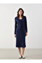 U-Neck Dress and Cardigan Set