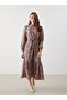 Original Dik Collar Patterned Women's Dress