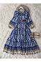 GOLD DRESS BLUE
