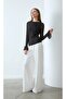 Women's Bluz with Tulle Lace Detail on Sleeves