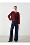 Crew Neck Textured Women's Tweed Jacket - 2