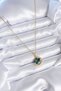 316L Steel Gold Color Zircon Stone Planet Model Women's Necklace - 2