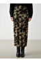 Extra Narrow Fit Patterned Women's Skirt with Elastic Waist - 2
