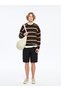 Vizyon New Season Crew Neck Long Sleeve Striped Men's Knitwear Sweater - 2