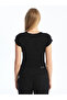 Original Oval Collar Textured Women's Crop Top - 4