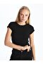 Original Oval Collar Textured Women's Crop Top