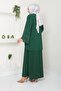 Women's Plus Size Evening Dress Pearl Stone Printed Hijab Evening Dress - 4