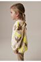 Girl's Floral Patterned Cotton Sweatshirt Striped Leggings Bottom-Top Set - 2