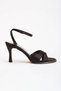 Women's Thin Heeled Ankle Detailed Stone Open Toe Evening Dress Shoes - 3