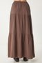 Muslin Crop Skirt Set Brown Lus0088 - 6