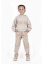 Girl's Stone Color Leather Trousers