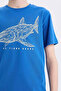 Crew Neck Printed Short Sleeve T-Shirt Boys E0431A825Sm - 3