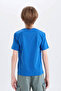 Crew Neck Printed Short Sleeve T-Shirt Boys E0431A825Sm - 4