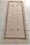 Buldan Cendere Diaper Lacy Brown Beaded Handcrafted Antique Fringed 50X100 cm Runner - 5