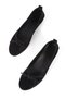 Women's Black Suede Genuine Leather Bow Ballerina Ballet Un001-063 - 2