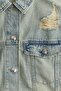 Oversized worn-look denim jacket