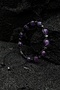 Natural Stone Bracelet, Amethyst and Hematite Stone, Adjustable, Men's Bracelet, Women's Bracelet - 2