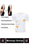 Gynecomastia Upright Posture Corrector Belly Firming Elastic Men's Undershirt Corset Black-And-White Set of Two - 5