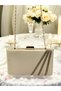 Nude Color Satin Cross Rosegold Crystal Stone Women's Evening Dress Bag - 4