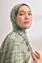 شال بنمط مونوغرام من فويل 3361 - أخضر كتان - 3