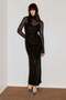 Long sequined net dress - 5