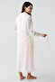 Elegant Woven Lace Viscous Dressing Gown Nightwear Set - 7