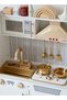 Wooden Play Kitchen Toy Set with Light, Kids Children Pretend Toy Kitchen Playset with Sink Play - 5