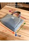 Large Size Waxed Canvas Anthracite Color Shoulder Bag with Zipper