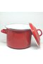 Emaye Evi̇m 20 cm 3250 ml Red Stockpot Pot with a Lid Yogurt Pot - 2