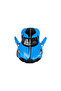 Super Sports Car Metal Model Pull Drop Doors Opened Toy Car 10cm Blue - 3