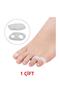 1 Pair of Toe Separators with 2 Finger-Interlocking Little Toe Rings, Silicone Anti-Callus Roller - 2