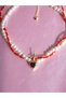 Snow White and the Huntsman Pearl Necklace-Red Heart Wrap Necklace with Pearl Beads - 3