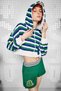 Women's Green Shorts 15134