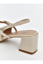 Lcw Steps Beige Leather Look Women's High Heels - 6