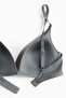 Padded non-wired microfibre bra