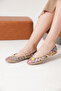 Nude Women's Floral Embroidered Mesh Ballet Flats MD2104-111-0003 - 4