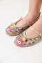 Nude Women's Floral Embroidered Mesh Ballet Flats MD2104-111-0003 - 2