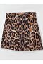 Girl's Leopard Patterned Shorts Skirt - 3