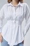 Women's Waist-Fitted Pleated White Shirt
