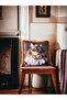 Cat Pattern Luxury Decorative Animal Figured Fringed Avant-Garde Velvet Throw Pillow Cover Artistic Design - 4