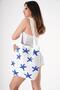 Women's Starfish Jacquard Patterned Knitwear Hand & Shoulder Beach Bag Chax812 White - 4
