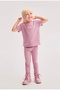 Girl's Cotton Ribbed Tights Set