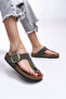 Giseraele Women's Flip Flops 0012601 Green - 4
